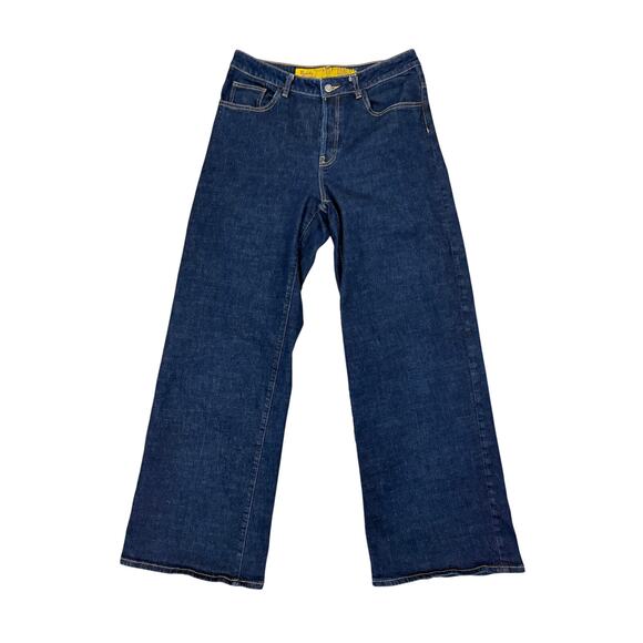 Rustic Denim Women’s Size 10 Dark Wash Wide Leg Stretch Jeans Sustainable - Picture 2 of 8